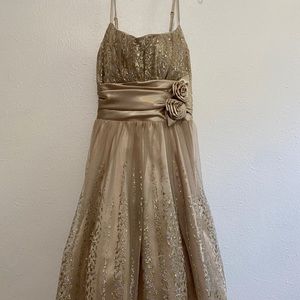 Gold B. Darlin dress.